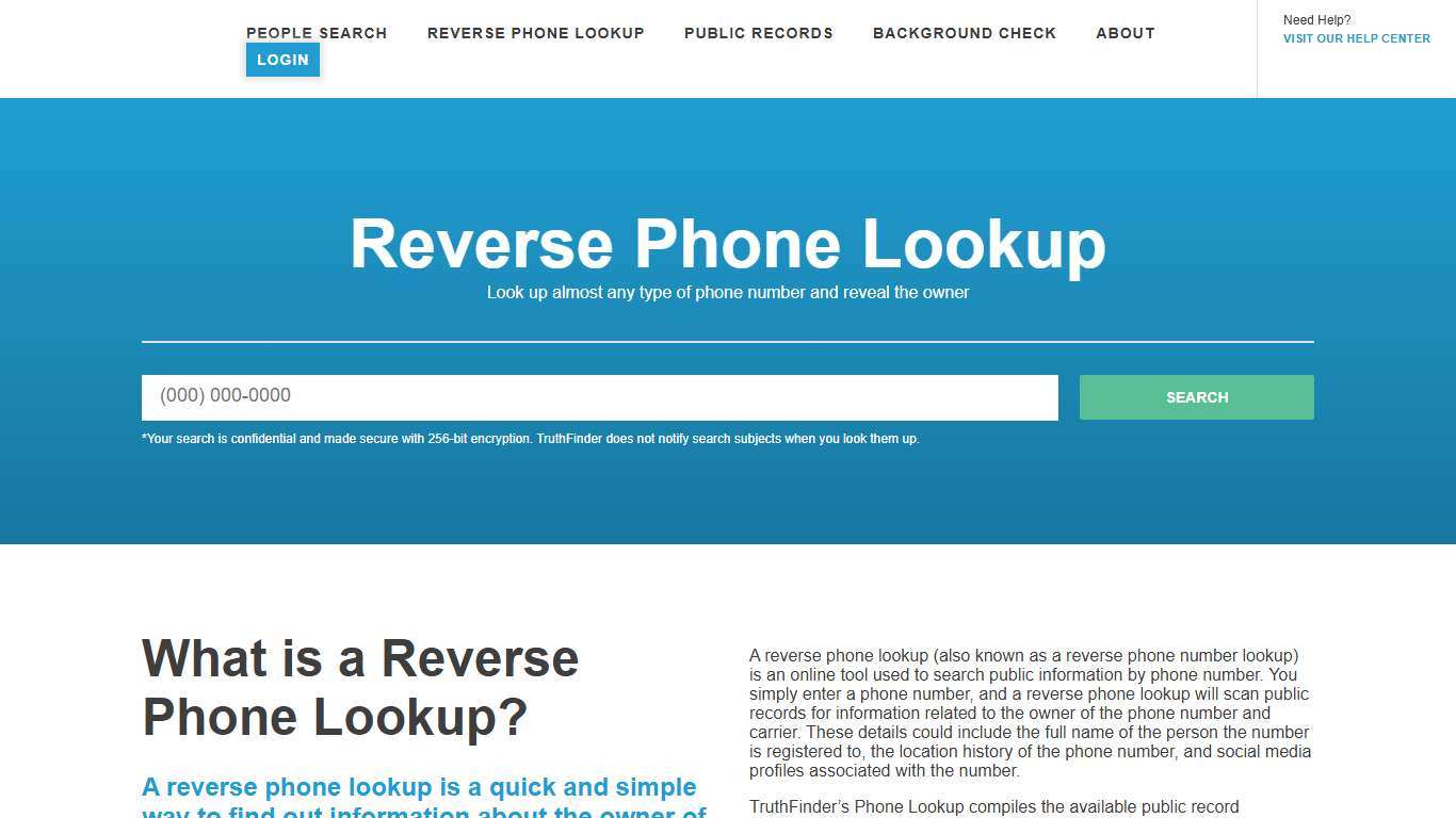 Reverse Phone Lookup - Search People By Phone Number | TruthFinder